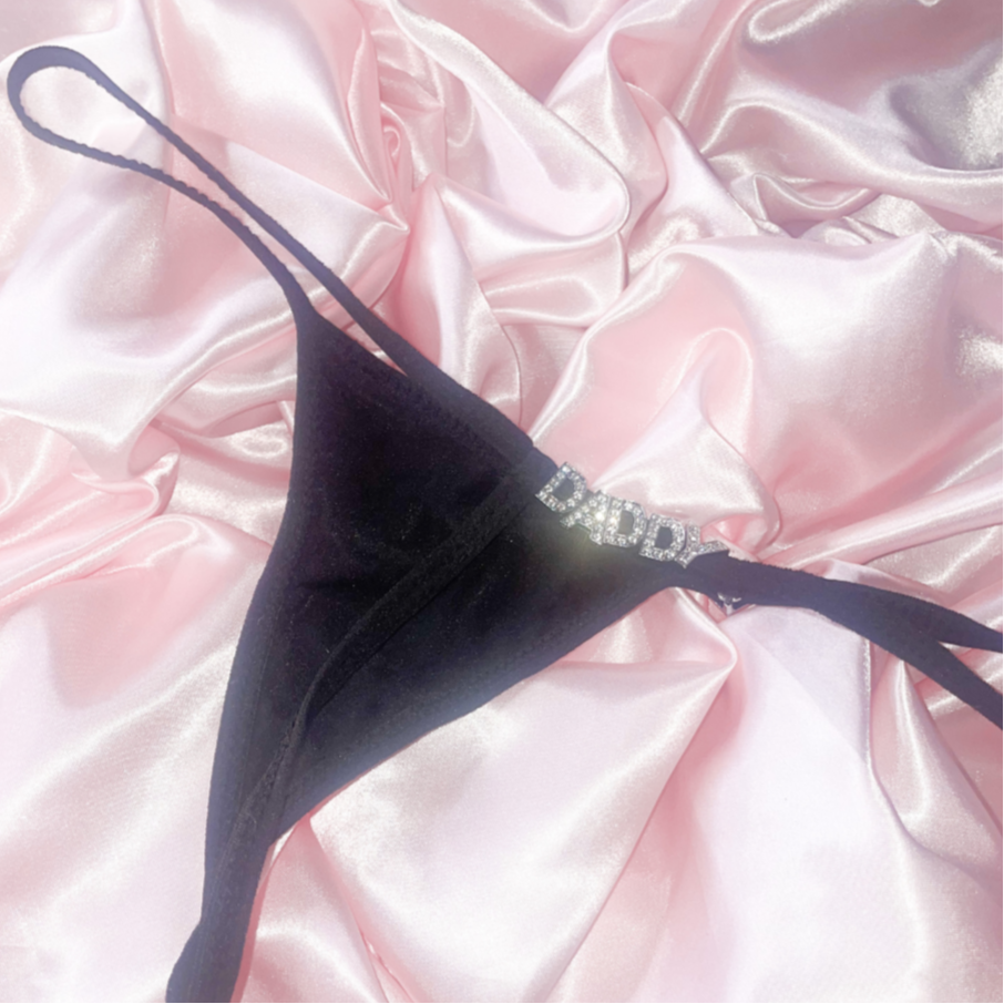 Kitty Thong in Black