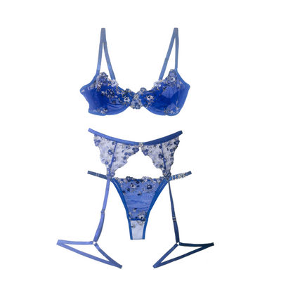 Florals Set in Blue